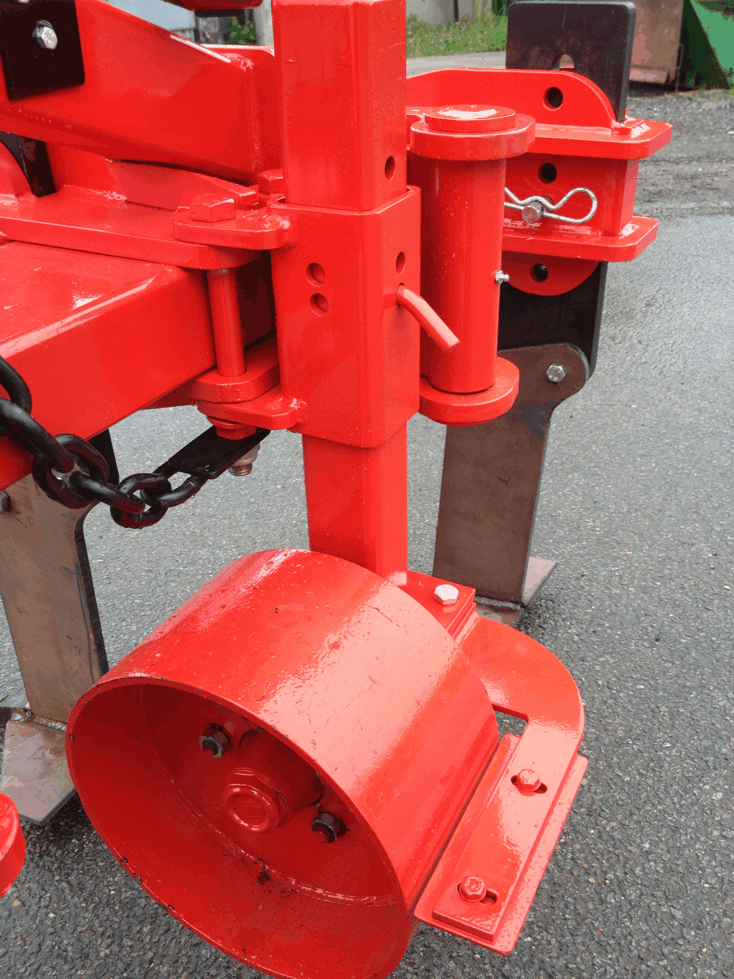 Steel depth control wheels with scrapers